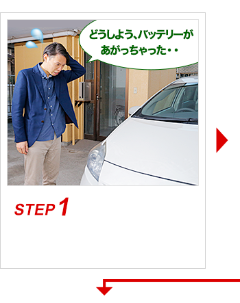 どうしよう、バッテリーがあがっちゃった・・